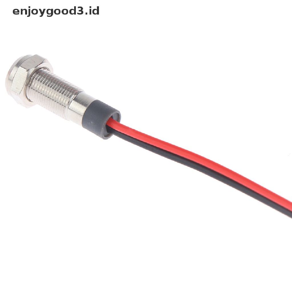 (Id) P67 Lampu Indikator Peringatan Led 6mm 3v 5v 6v 12v 24v 220v Anti Air Bahan Metal