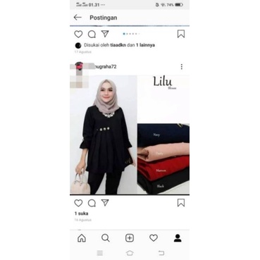 Lilu blouse atasan wanita fashion remaja