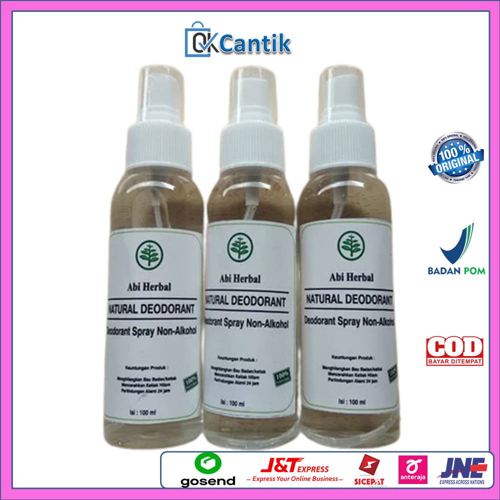 Abi Herbal Deodoran Spray Natural Deodorant Tawas