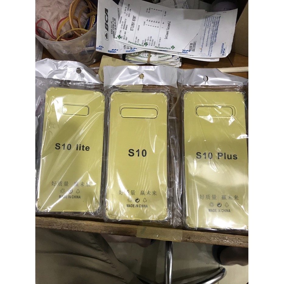 Anti crack softcase sarung kondom silikon bening Samsung s10 plus