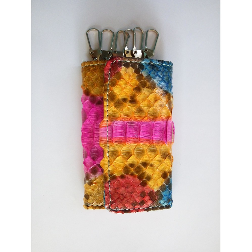 Gantungan Kunci Kulit Ular Python / Sanca Asli Dompet STNK Motor / Mobil