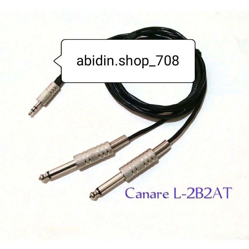 Kabel Canare Mini Jack 3.5mm Stereo Male to 2 Akai 6.5mm Cabang L/R