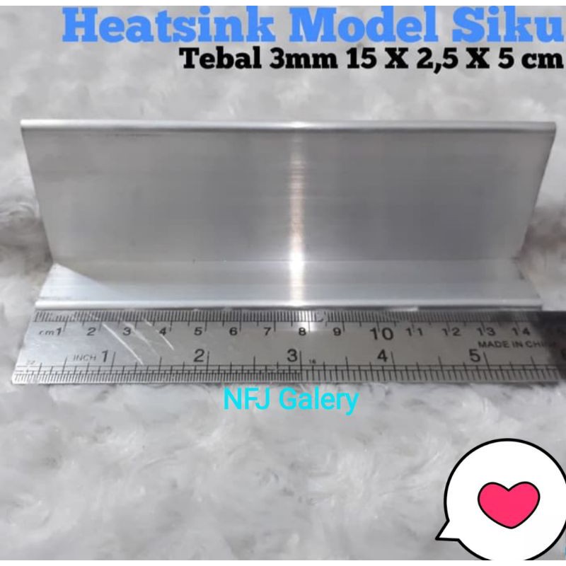 Heatsink model Siku 15cm Tebal 3mm Fan Pendingin Sparepart Elektronik Alat Kelistrikan