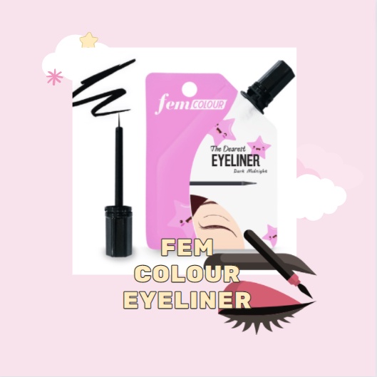 ✿ELYSABETHME✿  [ESENSES] fem aulia eyeliner liquid cair hitam sachet kuas lentur natural travel size waterproof anti luntur