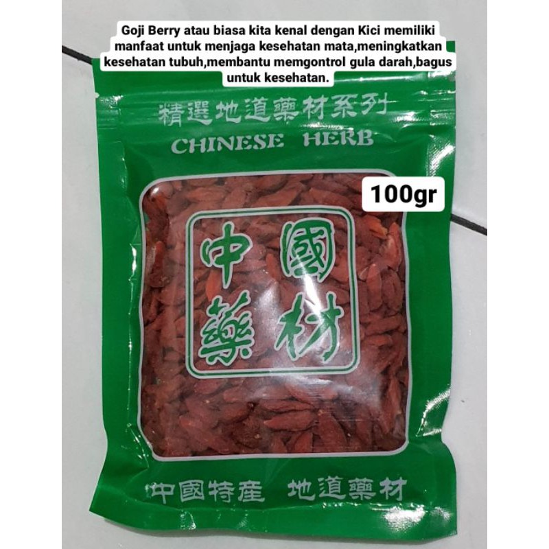 

100G REPACK KICHI KICI DRIED GOJIBERRY GOJI BERRY 100GR