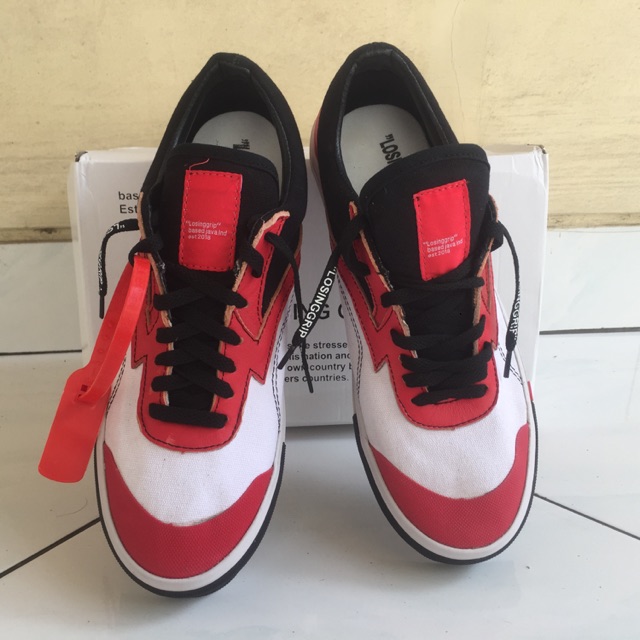Sepatu Losing Grip Low Red Black Size 43