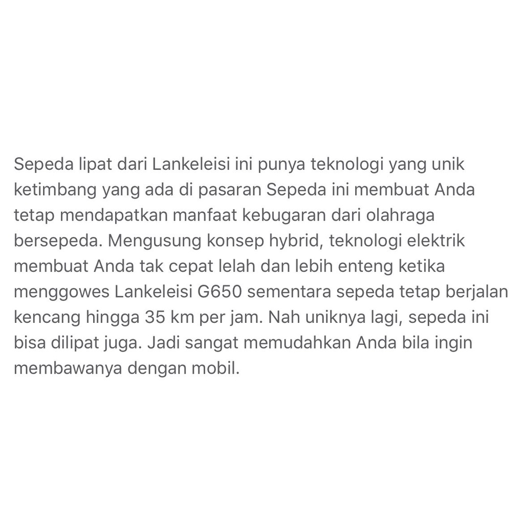 Sepeda Listrik Lipat Electric Lankeleisi G650 Vers 48V 10.4Ah-7