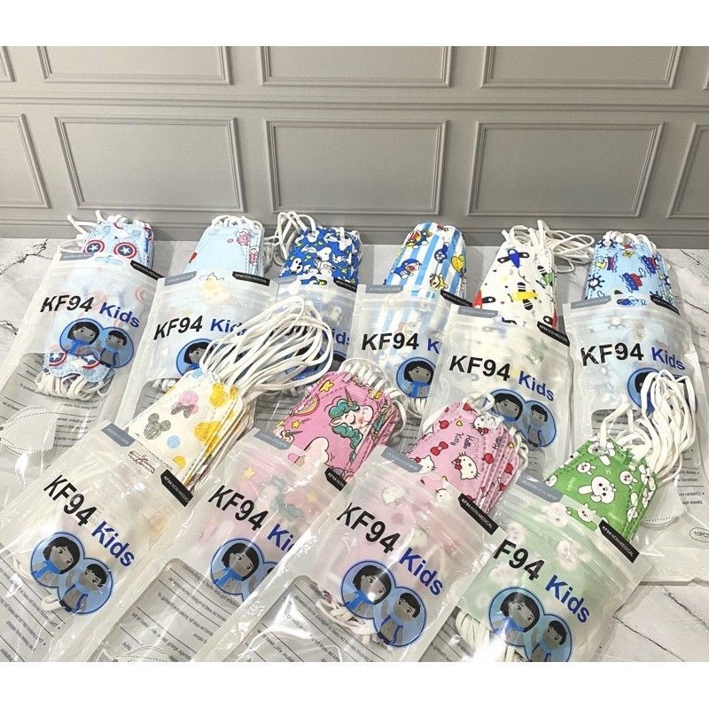 masker kf94 anak 4 lapis motif isi 10 pcs