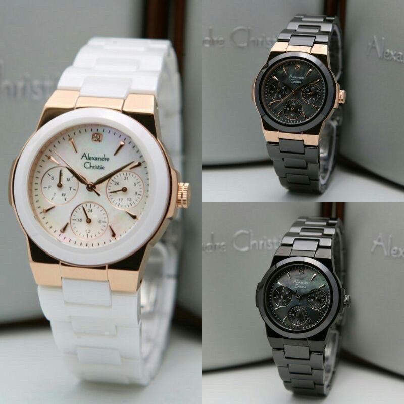 Jam Tangan Wanita ALEXANDRE CHRISTIE AC 2862 AC2682 CERAMIC