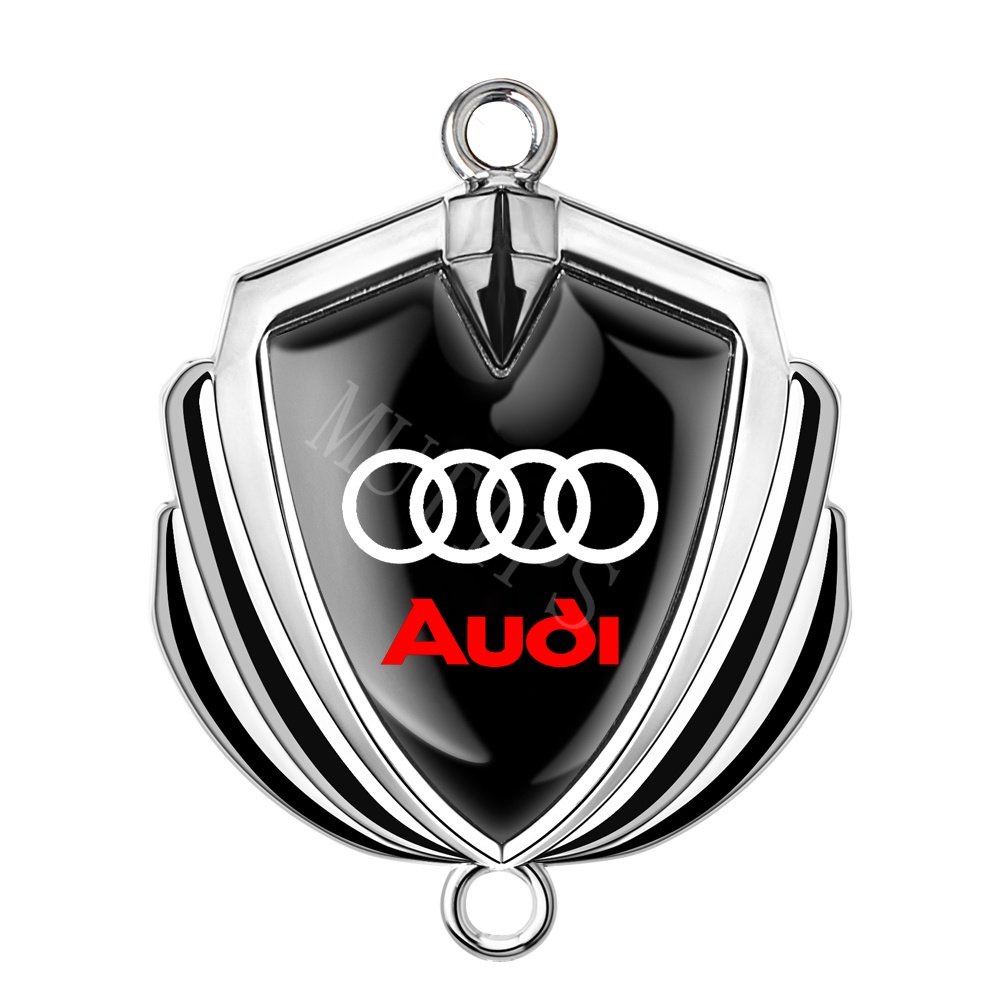Gantungan Kaca Spion Mobil 3D Bahan Metal Untuk Audi A3 8l A1 A5 A4 B7 B8 B5 A6 C7 C6 Q7 Q3 RS3 Q5 TT mk2