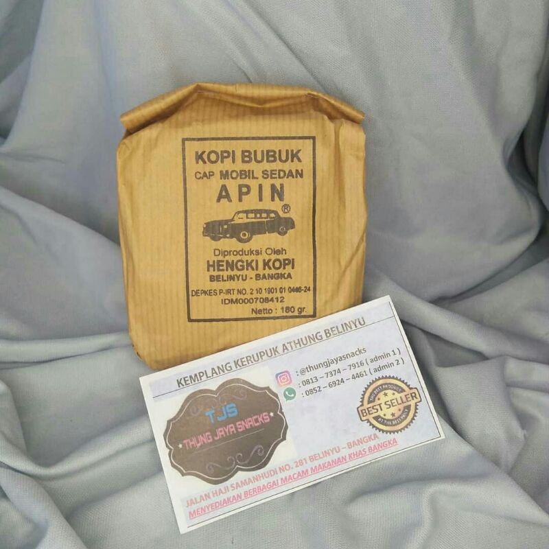 

Kopi Bubuk Cap Mobil Sedan Apin Belinyu Bangka