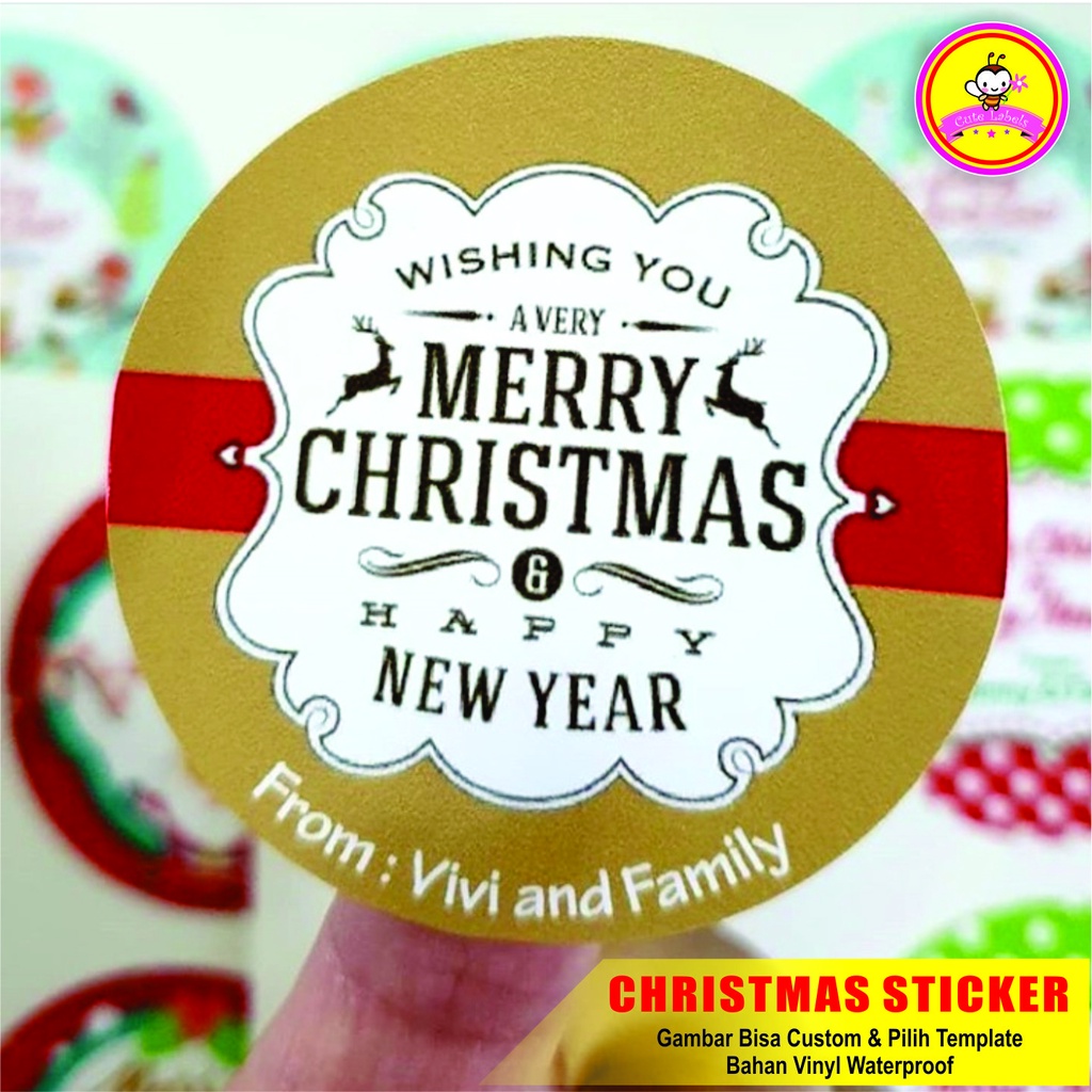 

CHRISTMAS STICKER Round CR 207