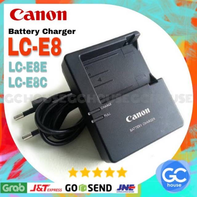 Charger Canon LC-E8 LC-E8E LC-E8C LCe8 battery LP-E8 Kamera 550D 600D baterai 650D 700D