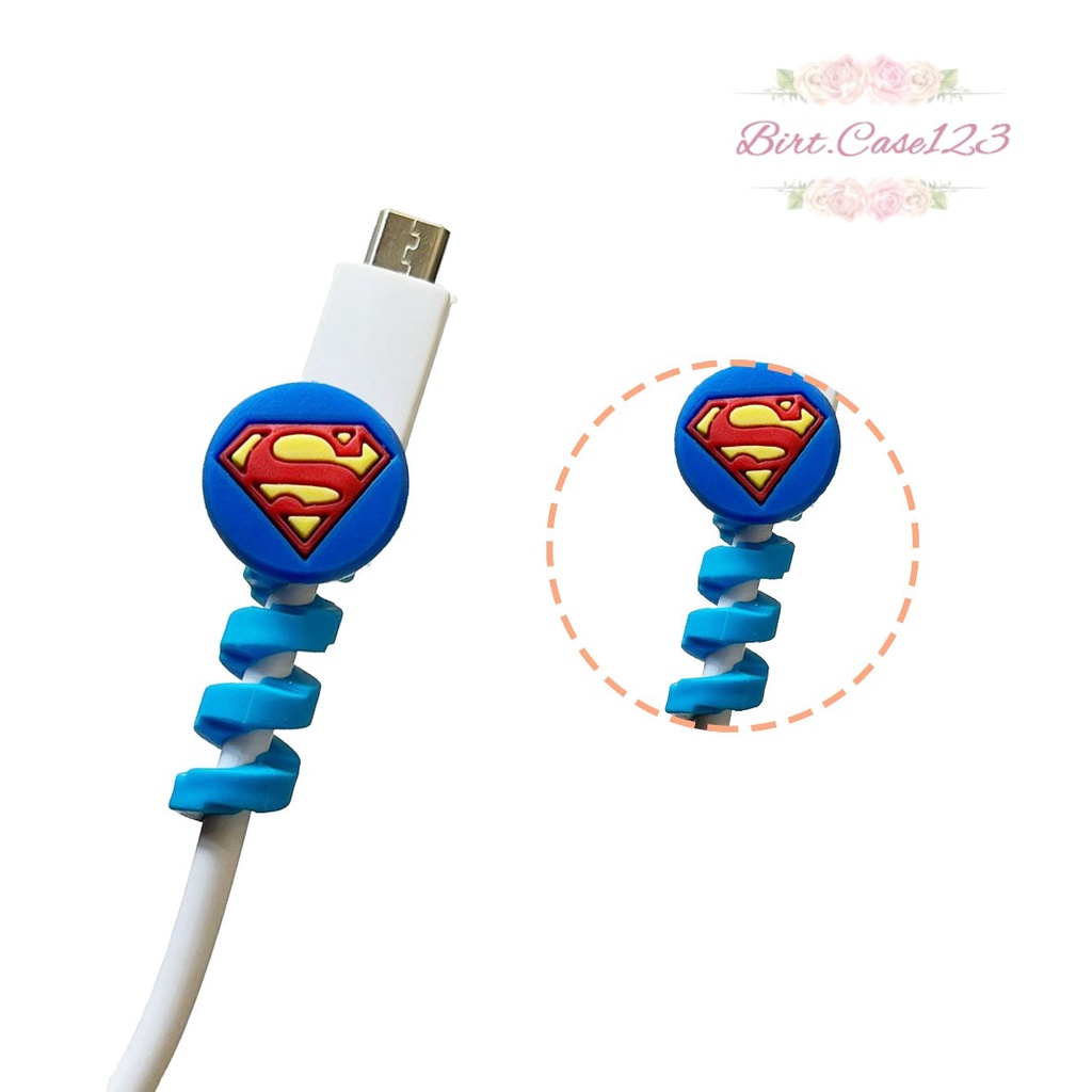 CABLE SAVER TWIST CABLE PROTECTOR SPIRAL PELINDUNG UJUNG KABEL KARAKTER ANDROID IPHONE BC6323