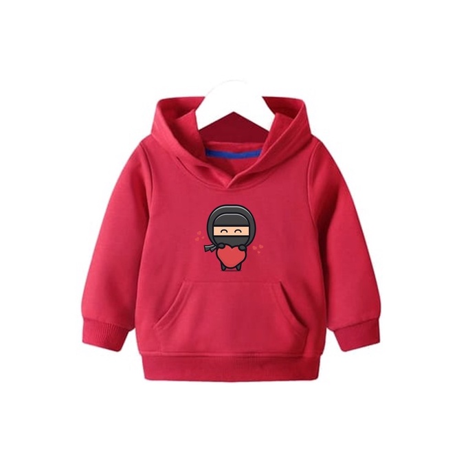 Hoodie Anak ninja love Sweater Anak Fleece Pakaian Anak