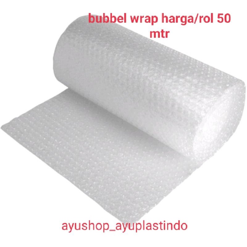 

Bubbel wrap / bubel wrap / plastik bubbel harga per roll 50 mtr wa