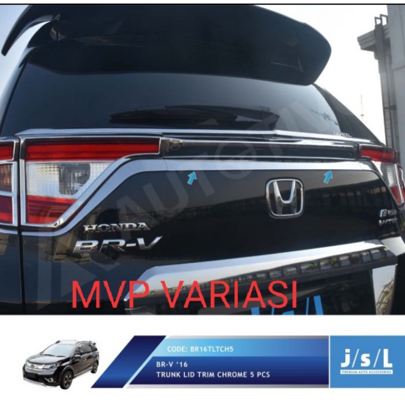 Honda BRV Trunk Lid Chrome JSL / List Bagasi Belakang Aksesoris