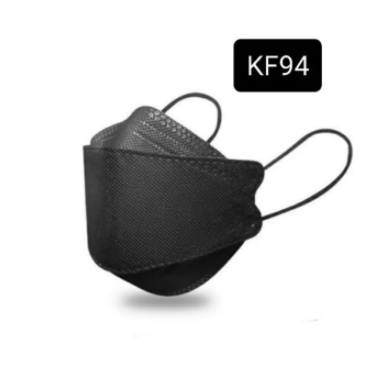 Masker Korea KF94 4ply Isi 10 Pcs Warna Putih Dan Hitam Protective Mask Kesehatan