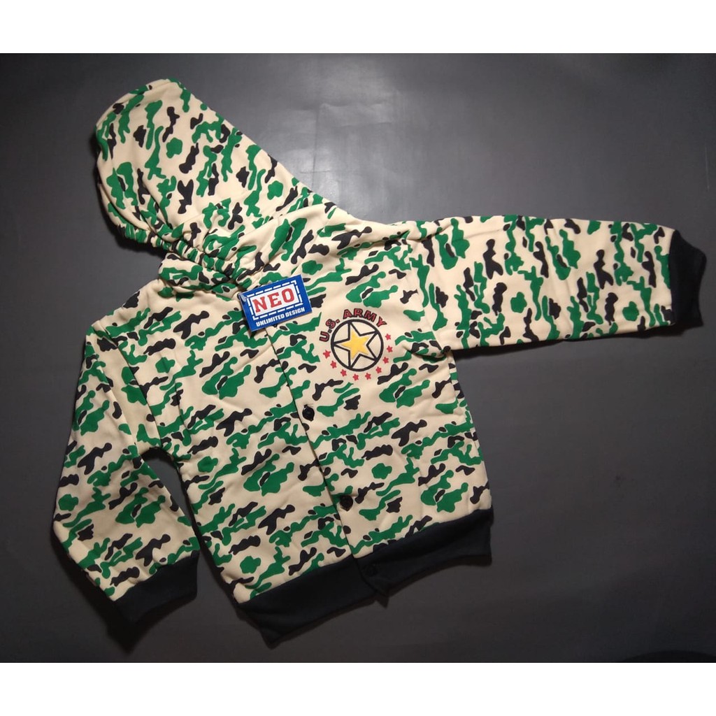 NEO - Jaket  Bayi Motif Army