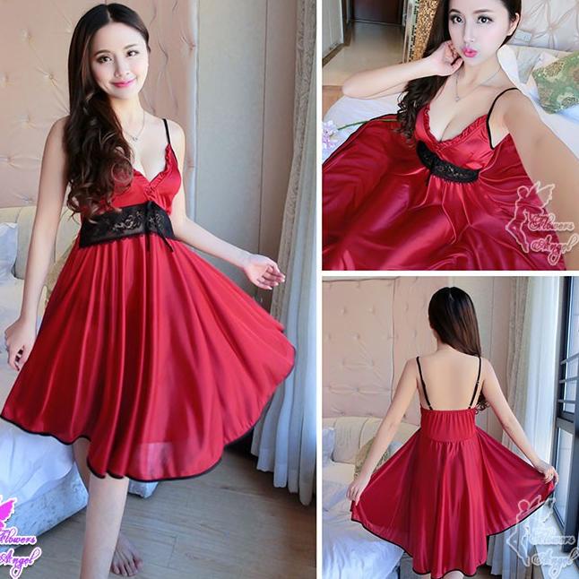 ❝❞ DASTER SATIN BRUKAT DEWASA/ DASTER SEXY LINGERIE RENDA HITAM NEW ⇾