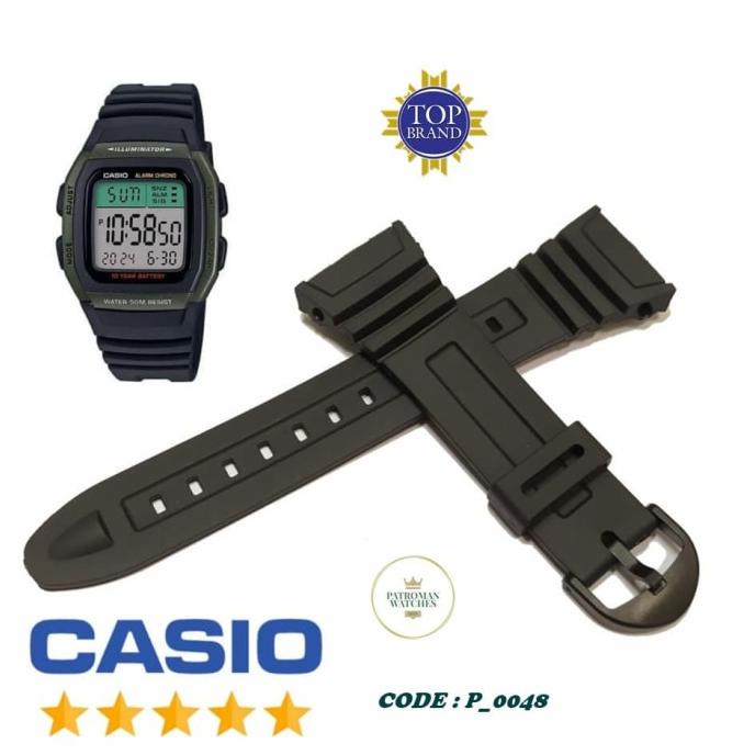 Strap Tali Jam Tangan Casio W-96H / W96H / W 96H Rubber Original Oem