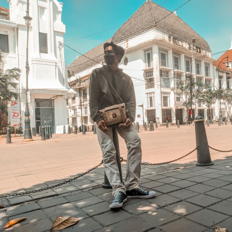 tas selempang pria tas sling bag tas goni tas etnik tas unik