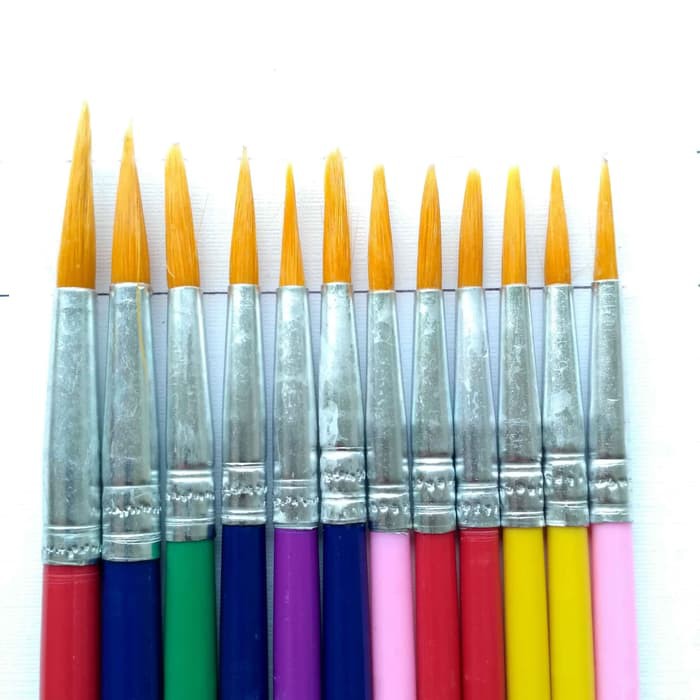 

Artist Brush / Kuas Set 12 / Yi Jia Yi Kuas Lukis Cat Air Akrilik Oil