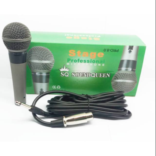 Mic Vocal soundqueen Pro 8.0 kabel tanpa switch