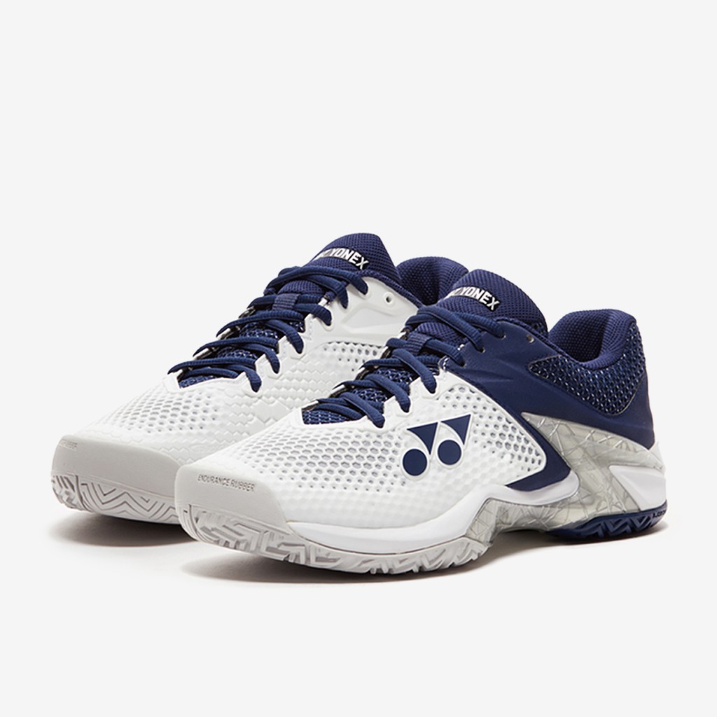 Sepatu Tenis Tennis dan Badminton Anak Wanita Yonex Eclipsion 2 White Navy Power Cushion Original