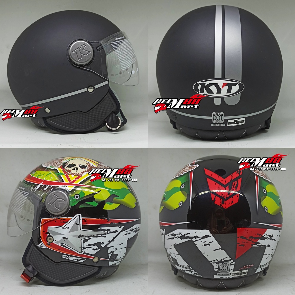 Jual Helm KYT VOODOO Retro Helm Half Face Helm KYT Retro (2KG) Shopee