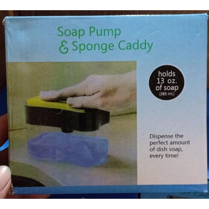 Dispenser Sabun Cuci Piring -Busa Sponge - Soap Pump Sponge Caddy