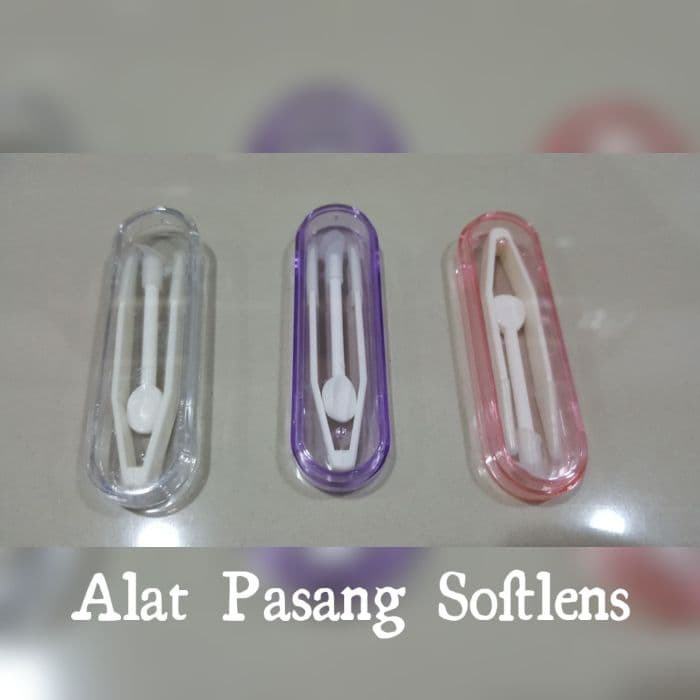 Softlens Clamper Set (Set Penjepit / Pinset dan Alat Pasang Softlens) Soft Lens Soflens Softlense