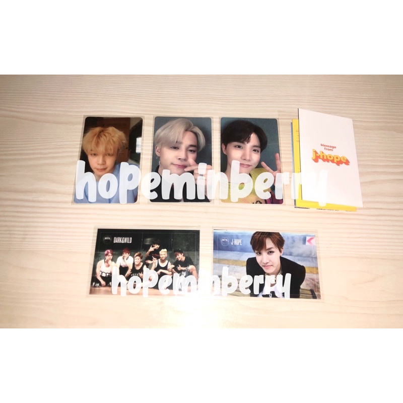 jimin jhope photocard album lights message card butter her dark n wild