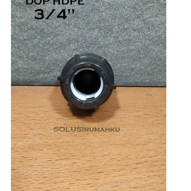 Hot Product DOP HDPE 25 mm / Tutup Pipa PE Hitam 3/4 inch End Cap Selang PDAM 3/4" SRNew282