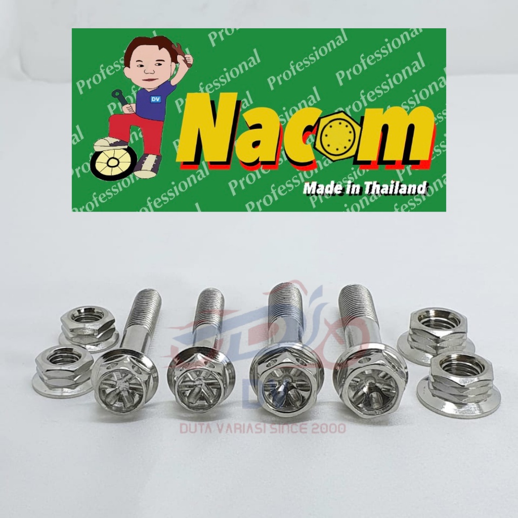 NACOM DV Baut Mounting Mesin + Mur MIO,NMAX NEW,LEXI,AEROX