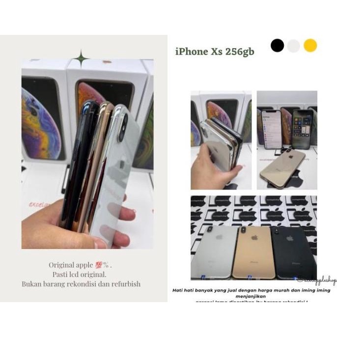 [ Hp Bekas / Second ] Iphone Xs 256Gb Dual Sim Single On Second Fullset Mulus - Handphone Bekas / Se