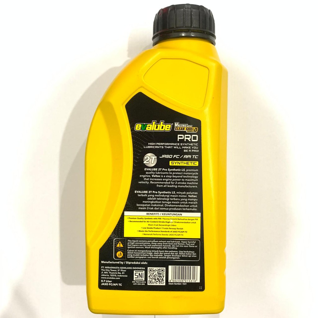 EVALUBE 2T PRO JASO FC API TC 700ML ORIGINAL 100%