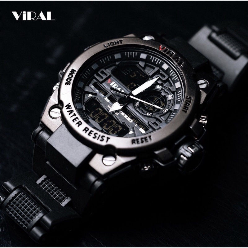 Jam Tangan Pria MODEL G Shock GST-8600 Metal Full Black Tampilah Mewah Murah & Elegan Jam tangan 2 w