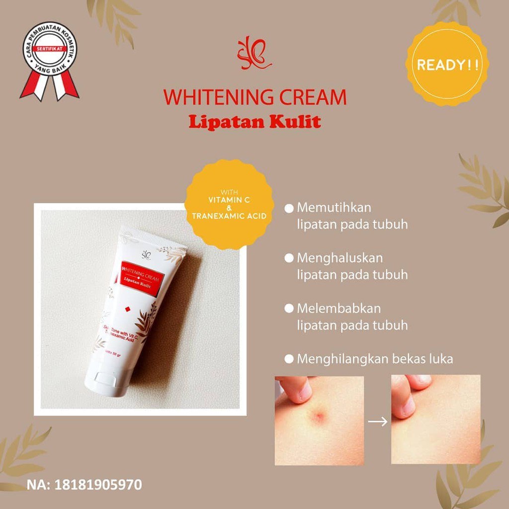 SYB Whitening Cream / Lipatan Kulit BPOM Original