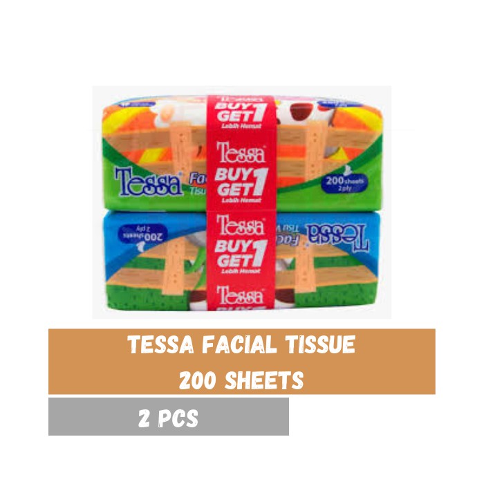 Jual TESSA Facial Tissue 200s TP06 Character 200 sheets x 2 Paket Hemat