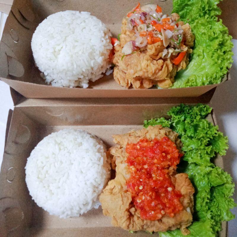 

Nasi BOX Geprek Sambal Setan/Matah