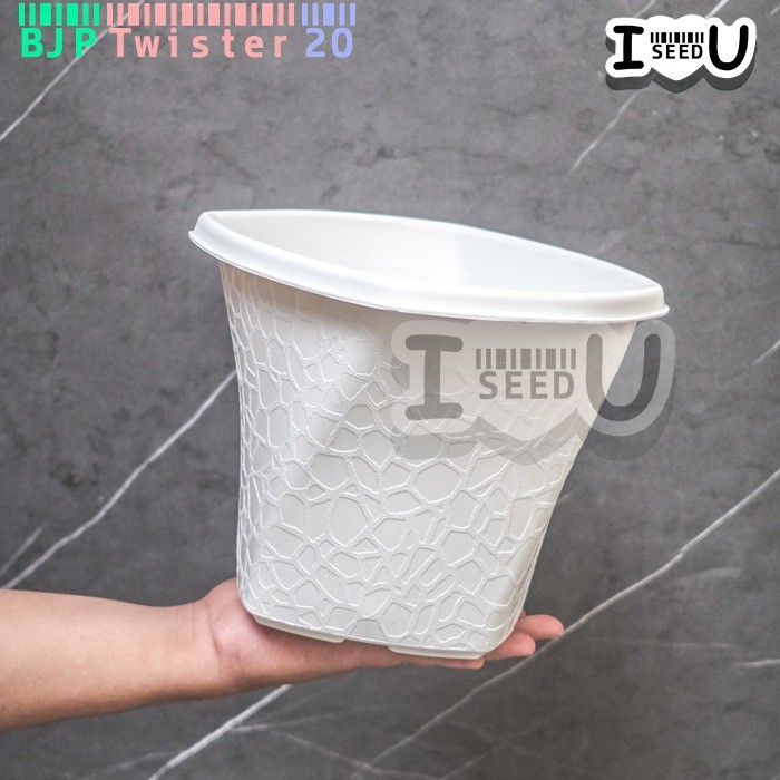 Pot Bunga Twister 20 Putih (BJP)