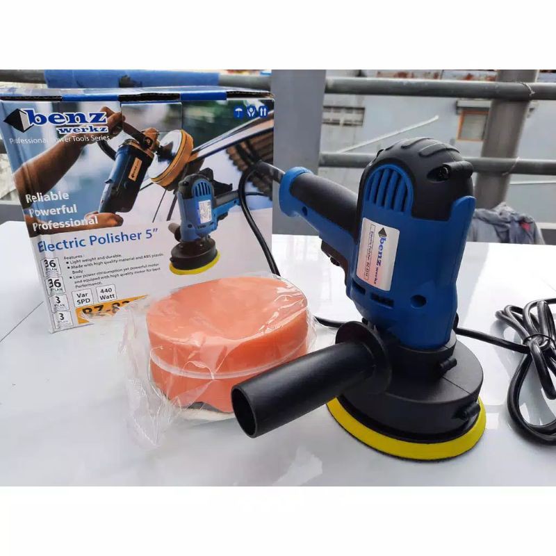 MESIN POLES MOBIL & MOTOR BENZ WERKZ 5" VARIABLE SPEED VELCO