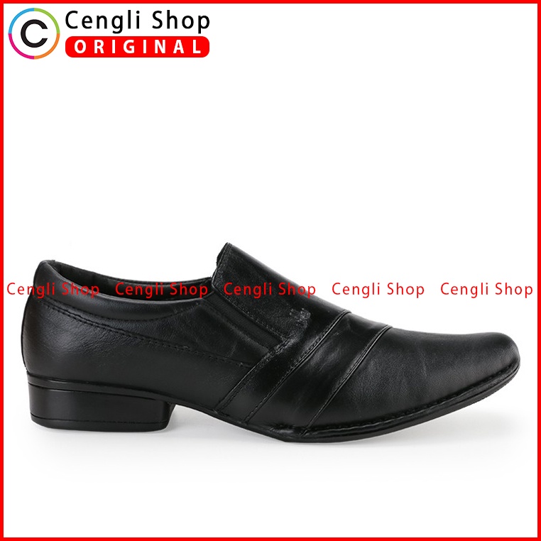 SEPATU FORMAL JIM JOKER PRIA ORIGINAL PANTOFEL KULIT ASLI HITAM JJ14