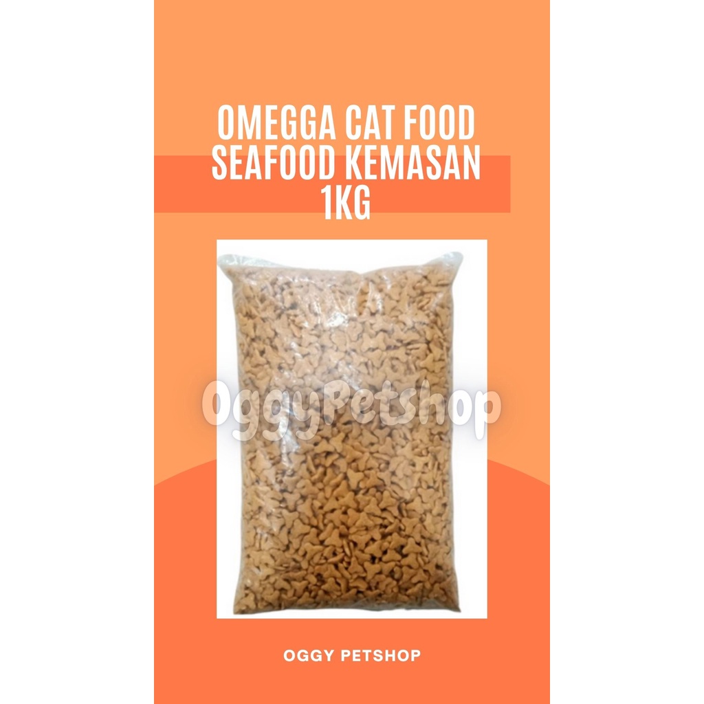 OMEGGA SEAFOOD 10 Kg Makanan Kucing 10 pcs x 1 Kg Khusus Grab/Gojek