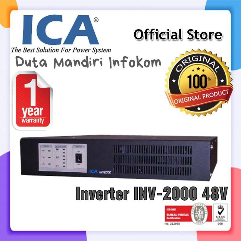 INVERTER ICA INV-2000 (2000VA-1600WATT- DC 48V) RACKMOUNT SINE WAVE