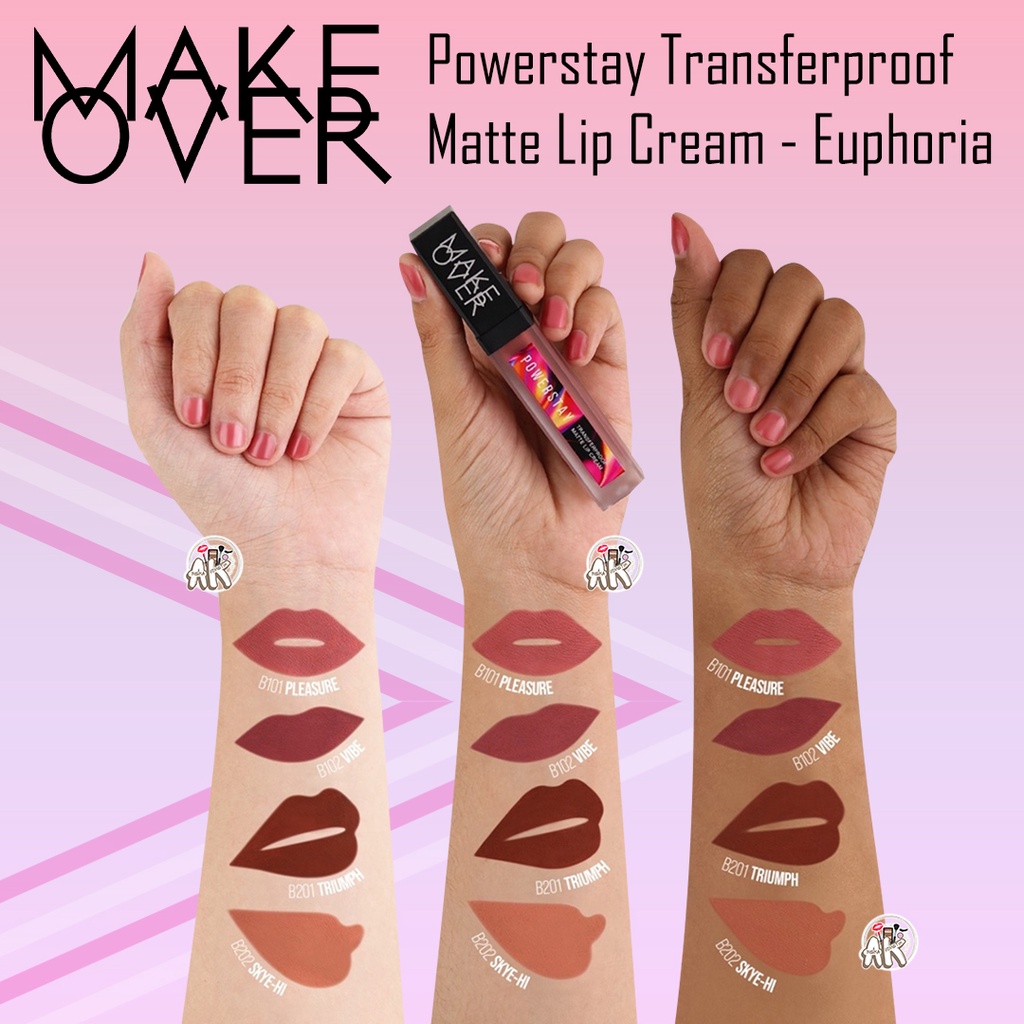 MAKE OVER POWERSTAY TRANSFERPROOF MATTE LIP CREAM EUPHORIA SERIES