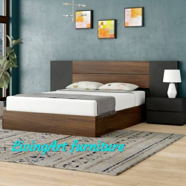 Tempat tidur kayu natural || dipan mewah