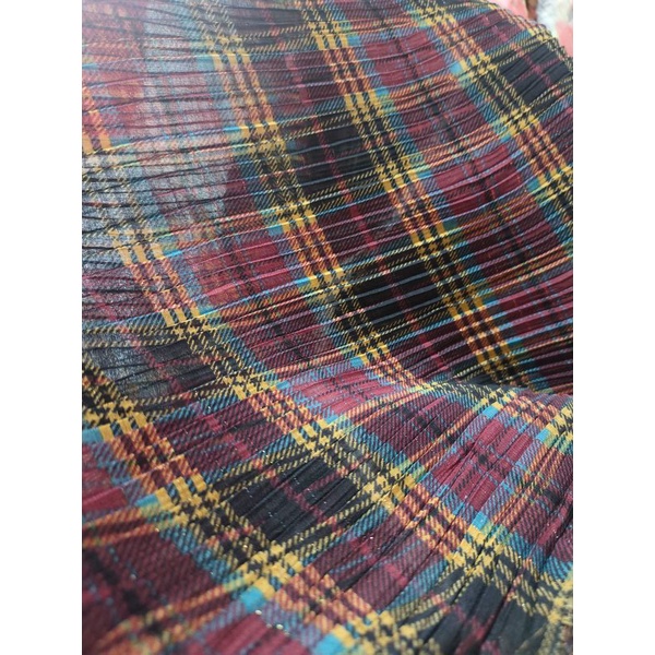 Bahan kain meteran Plisket motif St324Dk harga per 0,5 meter