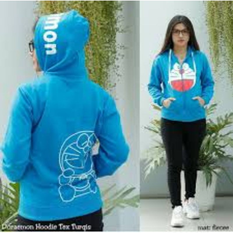 DORAEMON ZIPPER HOODIE || Sweater Hoodie karakter #DZ